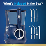 Waterpik Aquarius Water Flosser For Teeth Cleaning, Gums, Braces, Dental Care, Electric Power With 10 Settings, 7 Tips For Multiple Users & Needs, CDA Validated, Black WP-662, Packaging May Vary | 10 pressure settings, For gums, braces, implants and teeth