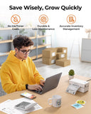 MUNBYN Bluetooth Thermal Shipping Label Printer, 130B Wireless 4x6 Label Printer for Small Business Office, Compatible with iPhone, Android, iPad, Windows, macOS, Canada Post, UPS, Purolator (Black)