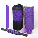 Foam Roller,IIQ Foam Rollers for Back and Legs 6 in 1 Foam Roller Massage Set Includes Muscle Roller Stick, Stretching Strap, Plantar Fasciitis Balls, All in Carry Bag