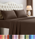 King Sheets Set, 4 Pieces 16" Deep Pocket Hotel Luxury Bed Sheets, Black | Extra Soft Bedsheet Set, Comfy & Breathable Cooling Sheets, Wrinkle & Fade Resistant, Fitted Sheet, Flat Sheet, 2 Pillowcases