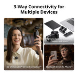 DJI Mic 3 (2 TX + 1 RX + Charging Case), Wireless Microphone | Mini Mic for iPhone/Camera/Android, Ultralight, Adaptive Gain Control, Dual Band Anti-Interference, 28h Use, Vlog