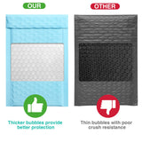 Metronic White Bubble Mailers 6x10 Inch 100 PC Self-Seal Bubble Mailer | Usable Size 6x9" Thick Padded Envelopes Cushion Mailing Padded Envelope Waterproof Shipping Bags for Makeup Jewelry, Supplies