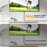 Delamu Cord Hider, Cord Cover Wall, Premium Cord Covers for Wires on Wall, Cable Concealer Hider Kit for Hiding Wires in Home and Office Cable Managemen, (White, 236in L x 0.95in W x 0.55in H)