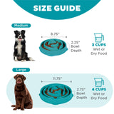 Outward Hound Fun Feeder Slo Bowl, Flower Pattern, Purple, Large, 11.8" | Slows Fast Eaters, Can Aid Digestion, Holds 4 Cups Dry or Wet Food, Non-Slip Base, Easy Clean, No BPA, Medium to Large Dogs