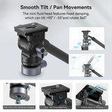 SmallRig FreeBlazer 73" Video Tripod for Vertical/Horizontal Shooting, Monopod Conversion, Rotatable QR Plate, for Camcorder, Mirrorless, DSLR, with Carry Bag, Load up to 11 lbs/5 kg - 4307