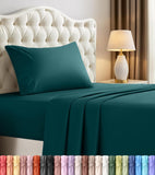 King Sheets Set, 4 Pieces 16" Deep Pocket Hotel Luxury Bed Sheets, Black | Extra Soft Bedsheet Set, Comfy & Breathable Cooling Sheets, Wrinkle & Fade Resistant, Fitted Sheet, Flat Sheet, 2 Pillowcases