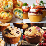 Silicone Muffin Pan, with Metal Reinforced Frame 2.8 Inch Regular Size Silicone Cupcake Pan Nonstick 12 Cups for Baking Homemade Muffins, Cupcakes, Egg Bites 2 Pack Dishwasher Safe BPA Free