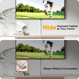 Delamu Cord Hider, Cord Cover Wall, Premium Cord Covers for Wires on Wall, Cable Concealer Hider Kit for Hiding Wires in Home and Office Cable Managemen, (White, 236in L x 0.95in W x 0.55in H)
