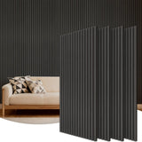 TONOR 4 Pack Acoustic Panels, Wood Panels for Walls, 47.2" x 23.6" Panneau Acoustique Mural, Flexible Slat Wall Panel for Home, Studio, Office, Brown