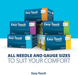 Easy Touch 30 Gauge U-100 Insulin Syringes (30G 1cc 1/2”) with 1/2” Long Needle, 1cc (100 Unit Capacity), Bold Markings for Accurate Dosing, Disposable, Box of 100