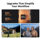 DJI Osmo Pocket 4 Creator Combo, Pocket Gimbal Vlog Camera | 1″ CMOS & 4K/240fps, 2× Lossless Zoom, 107GB Built-in Storage, Mic 3 Transmitter, Fill Light, Osmo Mini Tripod