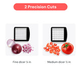 Fullstar Pro Original - Vegetable Chopper, Cutter & Spiralizer - 4 Blades | Onion, Salad & Veggie Dicer - Fast Food Prep Kitchen Gadgets & Cooking Gifts (4-in-1, White)