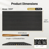 TONOR 4 Pack Acoustic Panels, Wood Panels for Walls, 47.2" x 23.6" Panneau Acoustique Mural, Flexible Slat Wall Panel for Home, Studio, Office, Brown