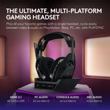 Logitech G Astro A50 Multi-Platform Wireless Gaming Headset - Black | For PS5, Xbox, PC, Switch - PLAYSYNC Audio Switcher, <16 bit/48kHz (Console), <24 bit/48 kHz (PC), <24hr Battery, 2.4GHz & BT