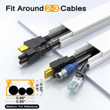 Delamu Cord Hider, Cord Cover Wall, Premium Cord Covers for Wires on Wall, Cable Concealer Hider Kit for Hiding Wires in Home and Office Cable Managemen, (White, 236in L x 0.95in W x 0.55in H)