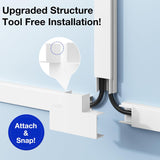 Delamu Cord Hider, Cord Cover Wall, Premium Cord Covers for Wires on Wall, Cable Concealer Hider Kit for Hiding Wires in Home and Office Cable Managemen, (White, 236in L x 0.95in W x 0.55in H)
