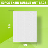 50 Pcs Bubble Pouch Wraps, 8''x10'' Clear Bubble Out Bags for Packing, Double Walled Cushioning Bags for Shipping, Storage and Moving(Not Self-Seal) | Double-Walled Protection for Safe Packing & Shipping,Clear,Lightweight Durable Cushioning. Ideal for Sto