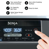 Ninja DualZone Air Fryer, 8 Qt/7.6L, 6-in-1, Grey, DZ801C | Air fry, broil, roast, bake, reheat, dehydrate, 2x4 Qt/3.8L zones, Smart Finish, Match Cook