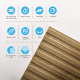 Art3d Slat Wall Panel, 3D Fluted Textured Panel 12-Tile 19.7 x 19.7in. - Black