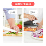 Fullstar Pro Original - Vegetable Chopper, Cutter & Spiralizer - 4 Blades | Onion, Salad & Veggie Dicer - Fast Food Prep Kitchen Gadgets & Cooking Gifts (4-in-1, White)