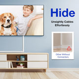 Delamu Cord Hider, Cord Cover Wall, Premium Cord Covers for Wires on Wall, Cable Concealer Hider Kit for Hiding Wires in Home and Office Cable Managemen, (White, 236in L x 0.95in W x 0.55in H)