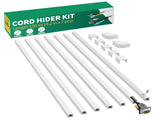 Delamu Cord Hider, Cord Cover Wall, Premium Cord Covers for Wires on Wall, Cable Concealer Hider Kit for Hiding Wires in Home and Office Cable Managemen, (White, 236in L x 0.95in W x 0.55in H)
