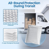 Metronic White Bubble Mailers 6x10 Inch 100 PC Self-Seal Bubble Mailer | Usable Size 6x9" Thick Padded Envelopes Cushion Mailing Padded Envelope Waterproof Shipping Bags for Makeup Jewelry, Supplies