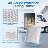 Metronic White Bubble Mailers 6x10 Inch 100 PC Self-Seal Bubble Mailer | Usable Size 6x9" Thick Padded Envelopes Cushion Mailing Padded Envelope Waterproof Shipping Bags for Makeup Jewelry, Supplies