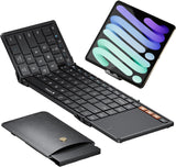ProtoArc XK01 TP Foldable Keyboard with Touchpad, 0.65 in Keycaps, Black | Multi-touch Trackpad, 88-key, Full Shortcut Row, 3-device Bluetooth 5.1 Switching, USB-C Charging for Mobile Productivity