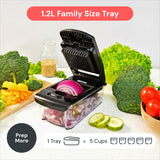 Fullstar Pro Original - Vegetable Chopper, Cutter & Spiralizer - 4 Blades | Onion, Salad & Veggie Dicer - Fast Food Prep Kitchen Gadgets & Cooking Gifts (4-in-1, White)