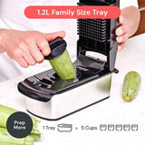 Fullstar Pro Original - Vegetable Chopper, Cutter & Spiralizer - 4 Blades | Onion, Salad & Veggie Dicer - Fast Food Prep Kitchen Gadgets & Cooking Gifts (4-in-1, White)