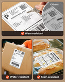 MUNBYN 4x6 Direct Thermal Fanfold Shipping Labels 500 Pics for Address Mailing Postage USPS UPS FedEx Amazon Ebay Shipping Labels, Commercial Grade