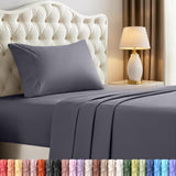 King Sheets Set, 4 Pieces 16" Deep Pocket Hotel Luxury Bed Sheets, Black | Extra Soft Bedsheet Set, Comfy & Breathable Cooling Sheets, Wrinkle & Fade Resistant, Fitted Sheet, Flat Sheet, 2 Pillowcases