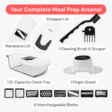 Fullstar Pro Original - Vegetable Chopper, Cutter & Spiralizer - 4 Blades | Onion, Salad & Veggie Dicer - Fast Food Prep Kitchen Gadgets & Cooking Gifts (4-in-1, White)