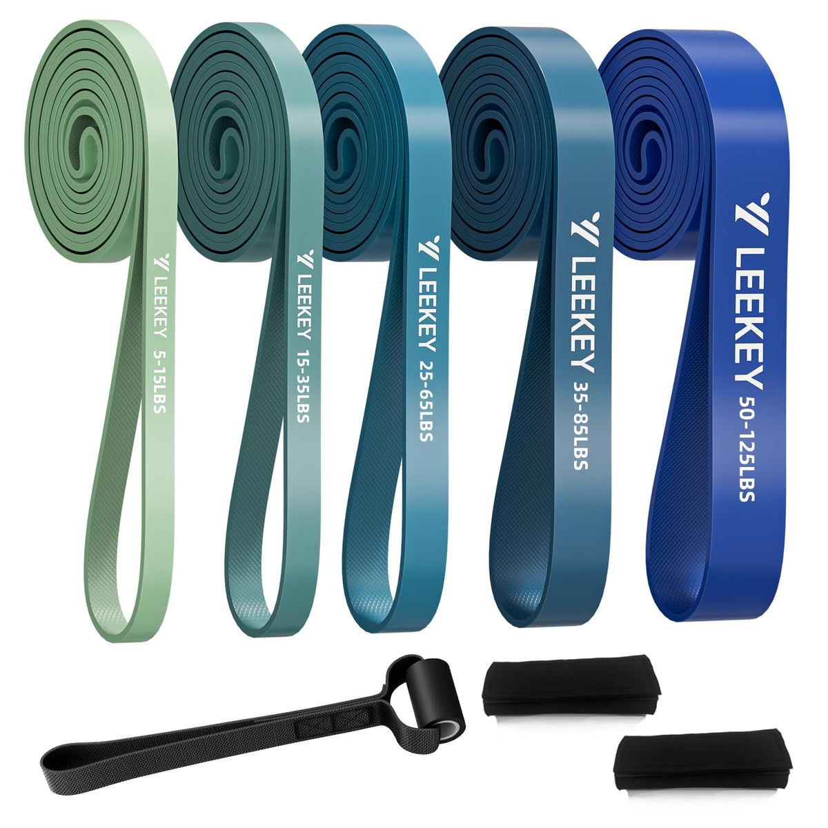LEEKEY Resistance Bands, Exercise Bands Pull Up Assist Bands - Workout Bands Set - Mobility Band Powerlifting Bands for Men and Women Fitness Training, Physical Therapy,Home Workouts – view 11