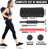 Foam Roller,IIQ Foam Rollers for Back and Legs 6 in 1 Foam Roller Massage Set Includes Muscle Roller Stick, Stretching Strap, Plantar Fasciitis Balls, All in Carry Bag