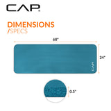 CAP Barbell 1/2-Inch High Density Exercise Yoga Mat with Strap | Multiple Options