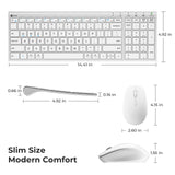 iClever DK05 Bluetooth Keyboard and Mouse Combo - 2.4G Wireless Rechargeable Keyboard Mouse, Compact Design with Numeric Keypad, Multi-Device Connection, Comfortable Typing for PC/Laptop/Windows/Mac