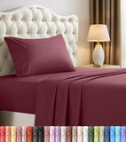 King Sheets Set, 4 Pieces 16" Deep Pocket Hotel Luxury Bed Sheets, Black | Extra Soft Bedsheet Set, Comfy & Breathable Cooling Sheets, Wrinkle & Fade Resistant, Fitted Sheet, Flat Sheet, 2 Pillowcases