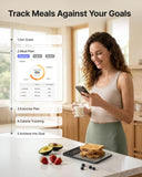 RENPHO Smart Food Scale with Nutritional Calculator, Bluetooth App, 11lbs | Digital Nutrition Scale with Calorie Tracker for Weight Loss & Cooking, Grams and Ounces, Nutrients Tracking, White