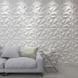 Art3dwallpanels PVC 3D Wall Panel Diamond for Interior Wall Décor in Black, 19.7" x 19.7" Wall Decor PVC Panel, 3D Textured Wall Panels, Pack of 12 Tiles