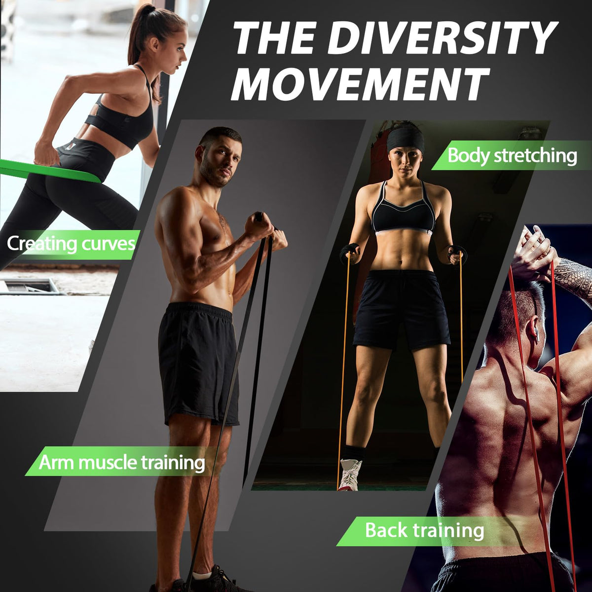 LEEKEY Resistance Bands, Exercise Bands Pull Up Assist Bands - Workout Bands Set - Mobility Band Powerlifting Bands for Men and Women Fitness Training, Physical Therapy,Home Workouts