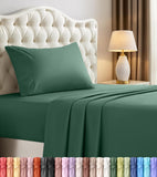 King Sheets Set, 4 Pieces 16" Deep Pocket Hotel Luxury Bed Sheets, Black | Extra Soft Bedsheet Set, Comfy & Breathable Cooling Sheets, Wrinkle & Fade Resistant, Fitted Sheet, Flat Sheet, 2 Pillowcases