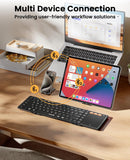 ProtoArc XK01 TP Foldable Keyboard with Touchpad, 0.65 in Keycaps, Black | Multi-touch Trackpad, 88-key, Full Shortcut Row, 3-device Bluetooth 5.1 Switching, USB-C Charging for Mobile Productivity