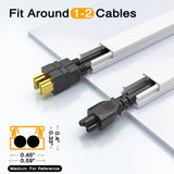 Delamu Cord Hider, Cord Cover Wall, Premium Cord Covers for Wires on Wall, Cable Concealer Hider Kit for Hiding Wires in Home and Office Cable Managemen, (White, 236in L x 0.95in W x 0.55in H)