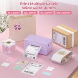 MUNBYN Bluetooth Thermal Shipping Label Printer, 130B Wireless 4x6 Label Printer for Small Business Office, Compatible with iPhone, Android, iPad, Windows, macOS, Canada Post, UPS, Purolator (Black)