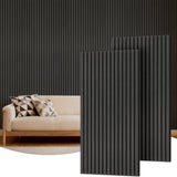 TONOR 4 Pack Acoustic Panels, Wood Panels for Walls, 47.2" x 23.6" Panneau Acoustique Mural, Flexible Slat Wall Panel for Home, Studio, Office, Brown