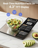 RENPHO Smart Food Scale with Nutritional Calculator, Bluetooth App, 11lbs | Digital Nutrition Scale with Calorie Tracker for Weight Loss & Cooking, Grams and Ounces, Nutrients Tracking, White