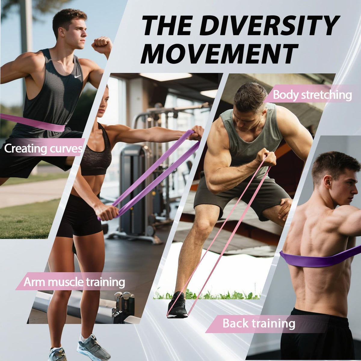 LEEKEY Resistance Bands, Exercise Bands Pull Up Assist Bands - Workout Bands Set - Mobility Band Powerlifting Bands for Men and Women Fitness Training, Physical Therapy,Home Workouts – view 26