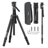 SmallRig FreeBlazer 73" Video Tripod for Vertical/Horizontal Shooting, Monopod Conversion, Rotatable QR Plate, for Camcorder, Mirrorless, DSLR, with Carry Bag, Load up to 11 lbs/5 kg - 4307